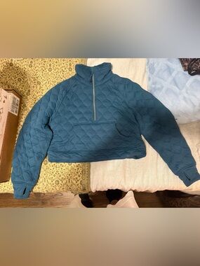 lululemon athletica Quilted Half-Zip Pullover - Teal
